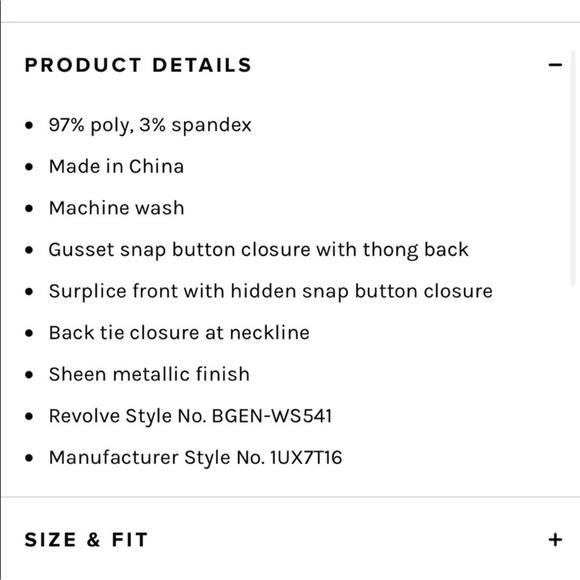 NWT BCBGeneration Metallic Shimmer Bodysuit in Black - Picture 6 of 6